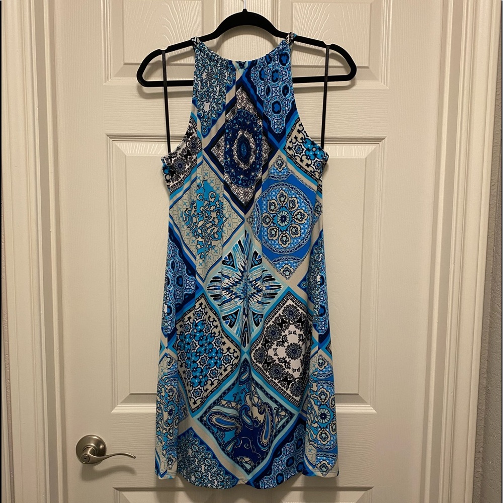 Blue medallion dress